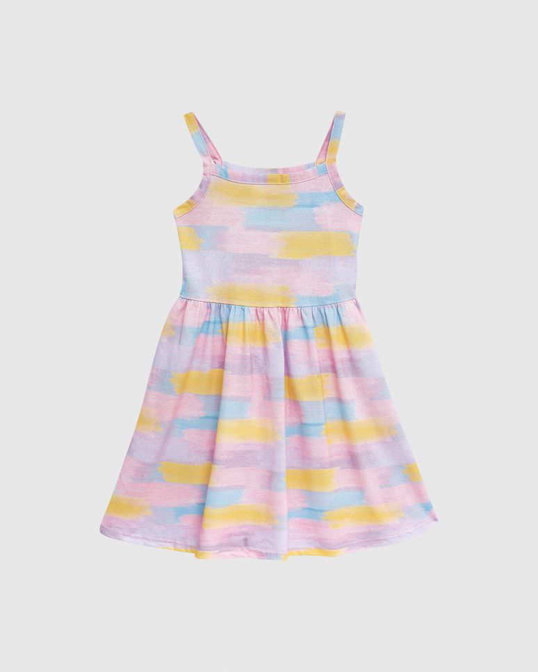 Vestido Infantil Rodado Decote Reto Em Algodão Malwee Kids