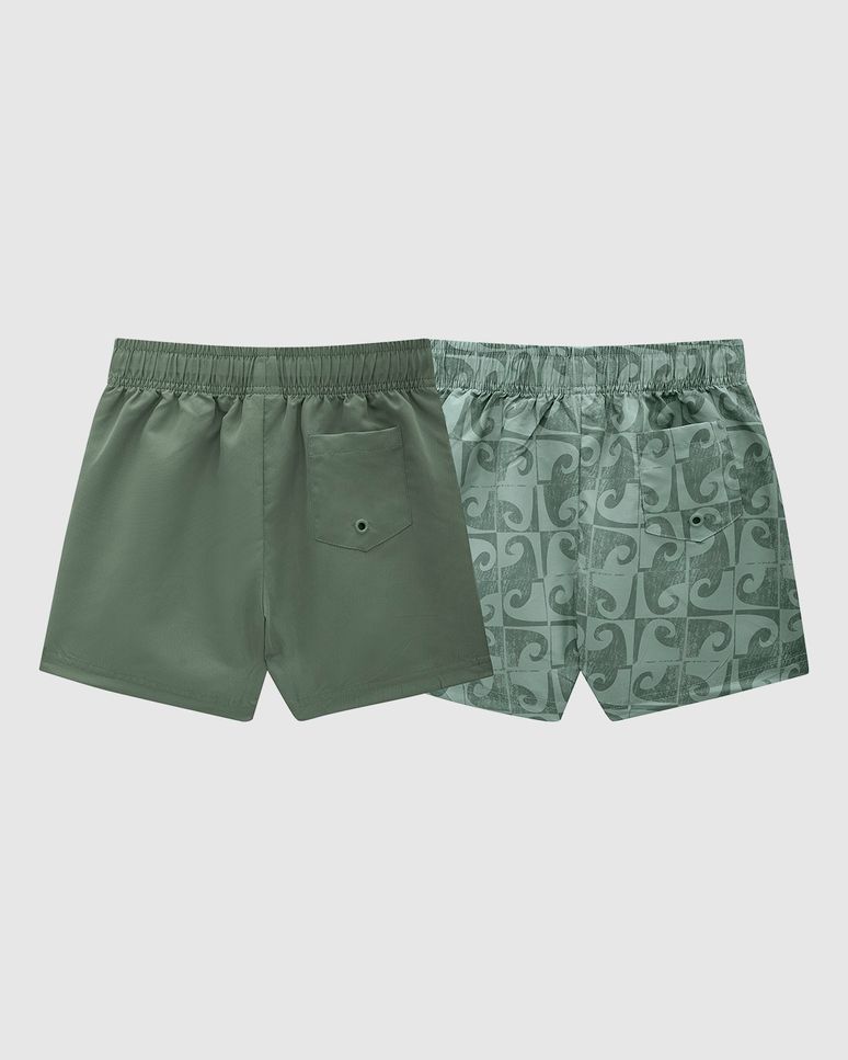 Kit 2 Shorts De Banho Infantil Menino Em Microfibra Malwee Kids