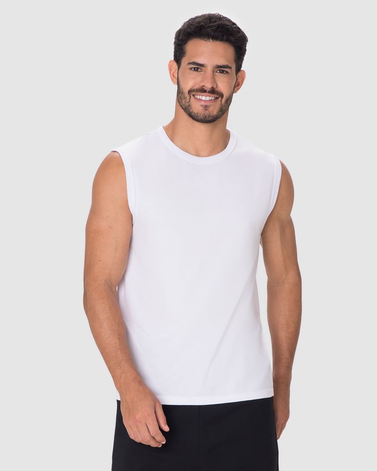 Regata Básica Masculina Machão Decote Redondo Em Algodão