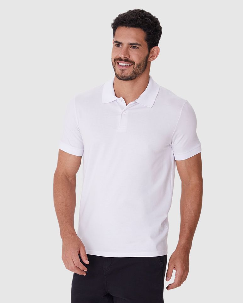 Camisa Polo Movimento Slim Peitilho Frontal Em Malha Anti Odor