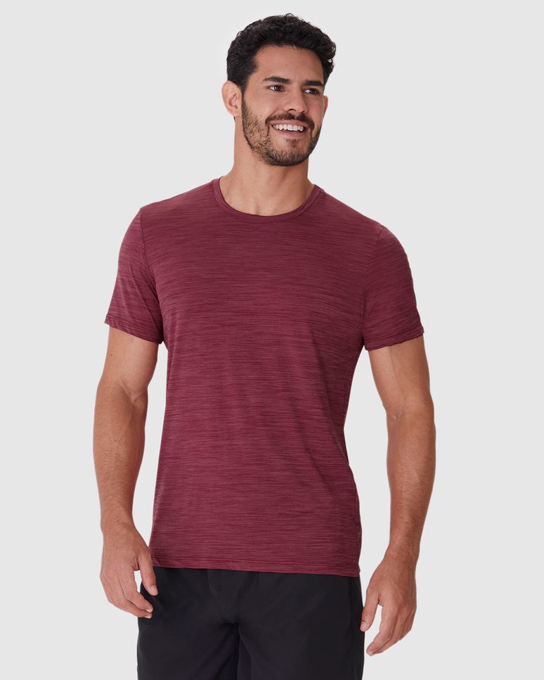 Camiseta Esportiva Masculina Com Passante Para Fone De Ouvido Malha Rajada Dry