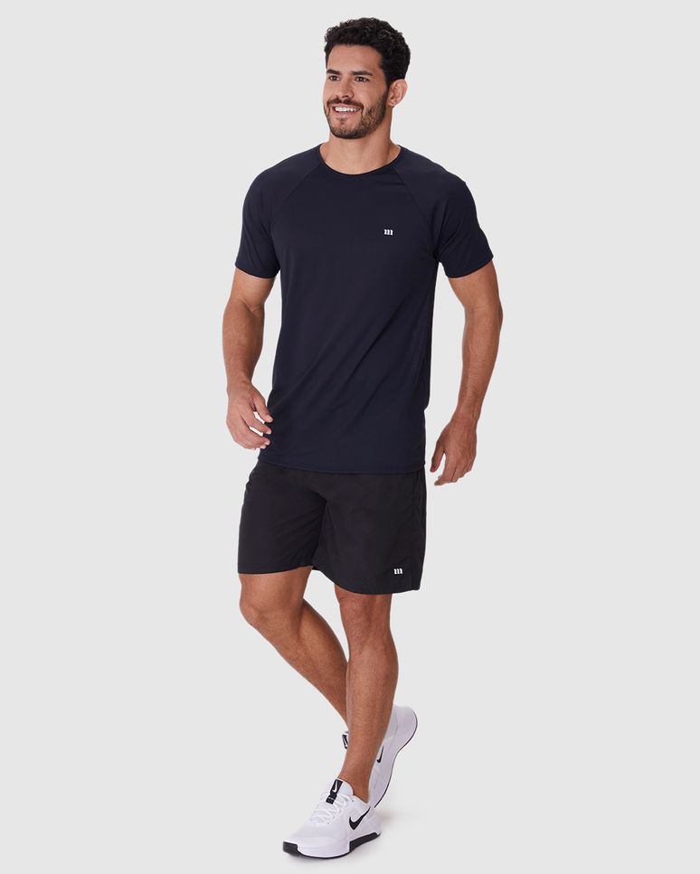 Bermuda Esportiva Básica Masculina Barra Abertura Lateral Em Tafetá