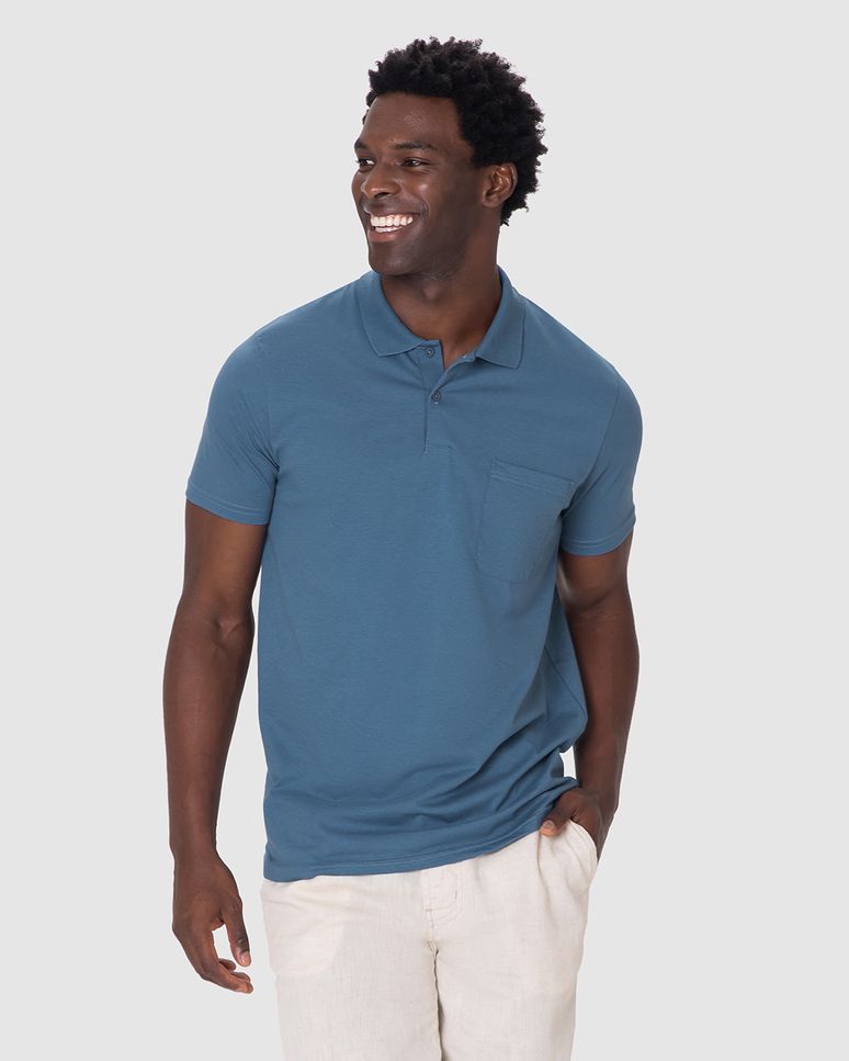 Camisa Polo Básica Masculina Gola Esporte Em Algodão