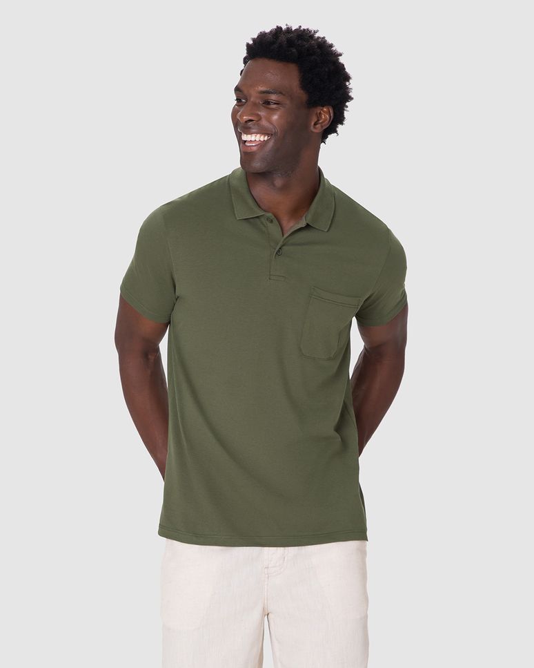 Camisa Polo Básica Masculina Gola Esporte Em Algodão