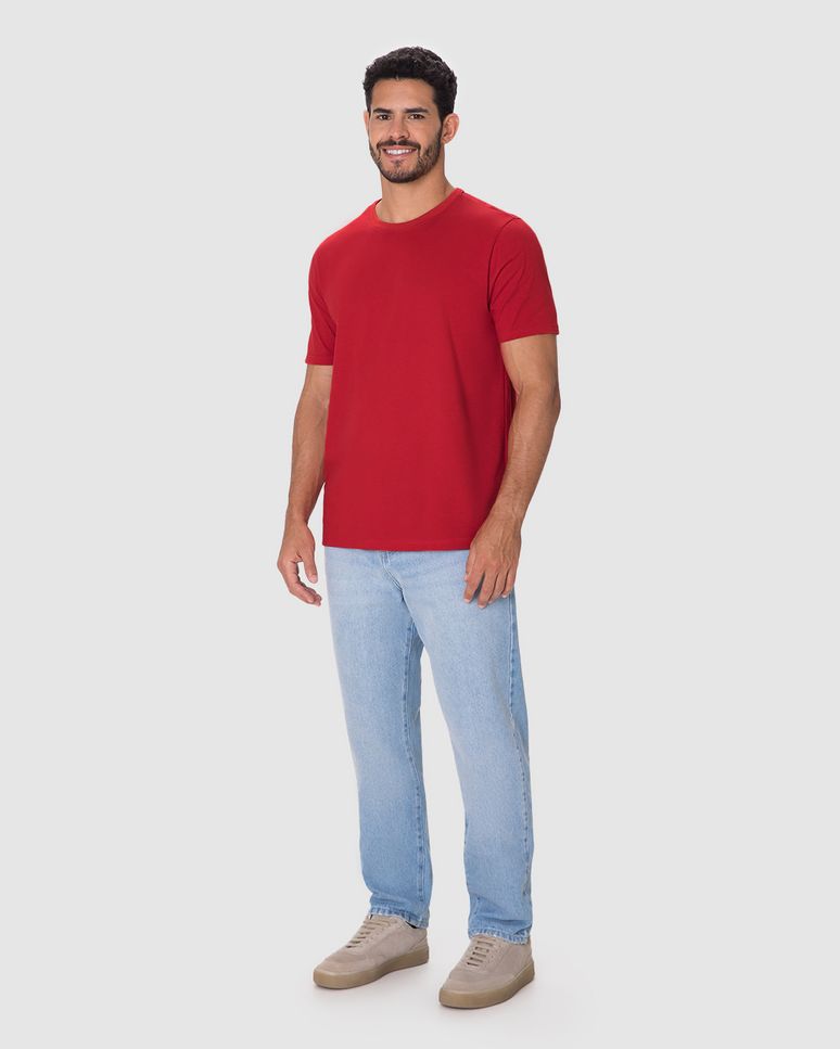 Camiseta Essencial Masculina Etiqueta Estampada Em Algodão