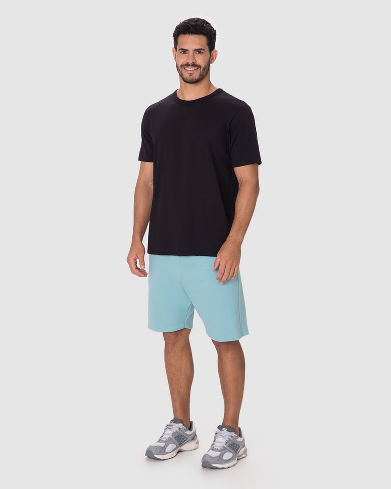 Camiseta Essencial Masculina Etiqueta Estampada Em Algodão