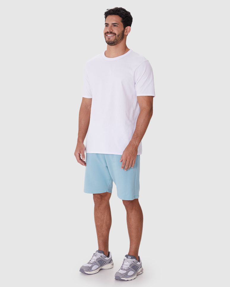 Camiseta Essencial Masculina Etiqueta Estampada Em Algodão