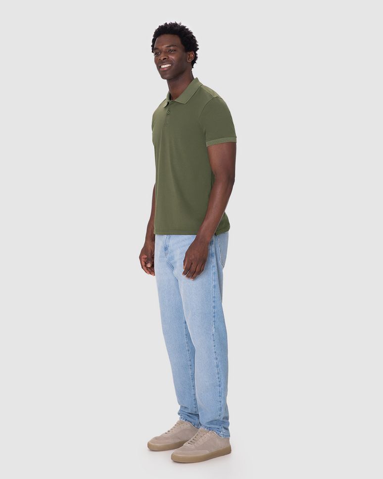 Camisa Polo Masculina Slim Em Algodão Pima