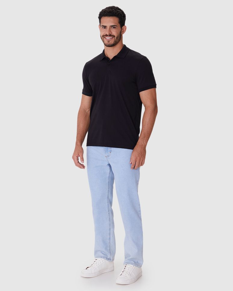 Camisa Polo Masculina Slim Em Algodão Pima