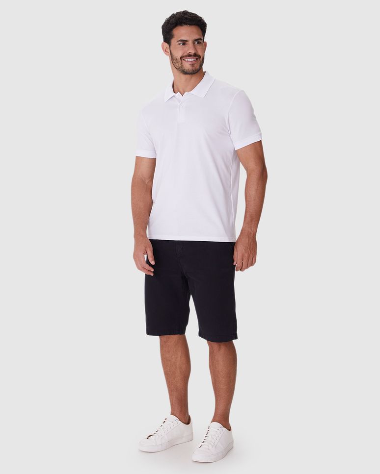 Camisa Polo Movimento Slim Peitilho Frontal Em Malha Anti Odor