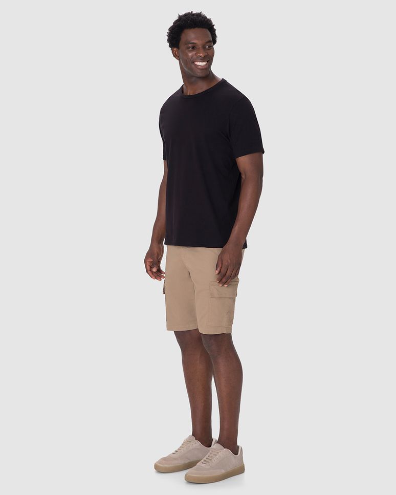 Camiseta Abraço Masculina Etiqueta Estampada Em Malha Comfy Touch