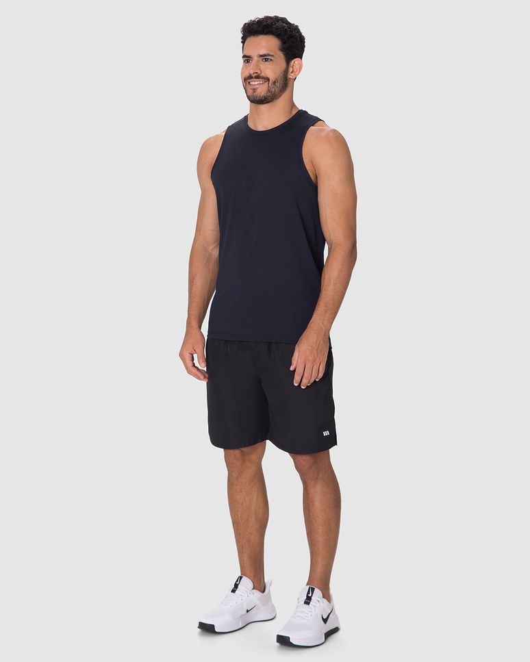 Regata Esportiva Masculina Decote Redondo Em Malha Dry