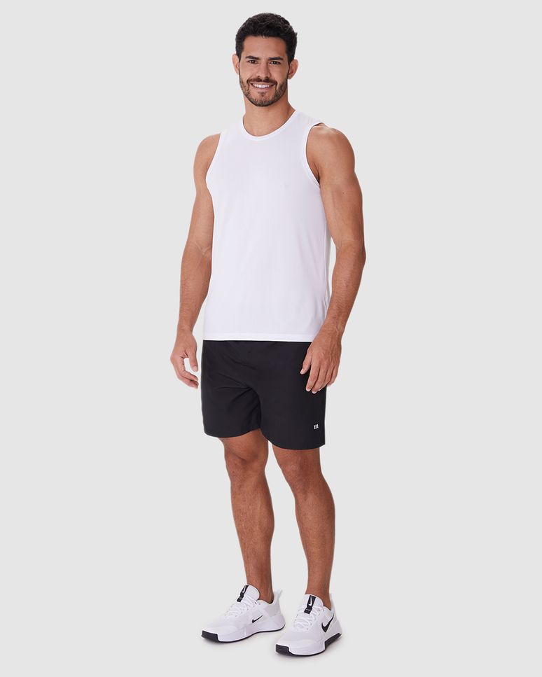 Regata Esportiva Masculina Decote Redondo Em Malha Dry