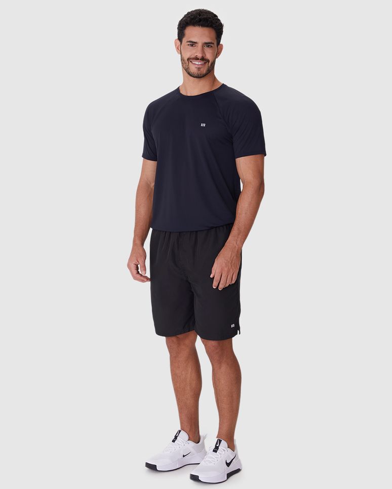 Bermuda Esportiva Básica Masculina Barra Abertura Lateral Em Tafetá