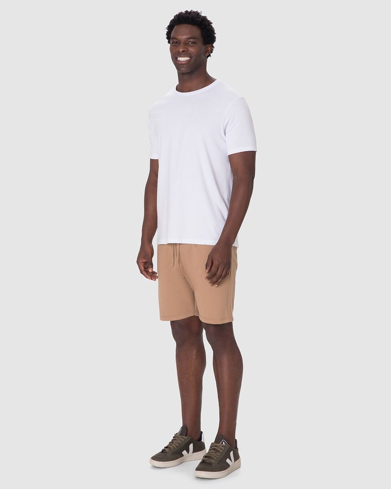 Camiseta Abraço Masculina Etiqueta Estampada Em Malha Comfy Touch