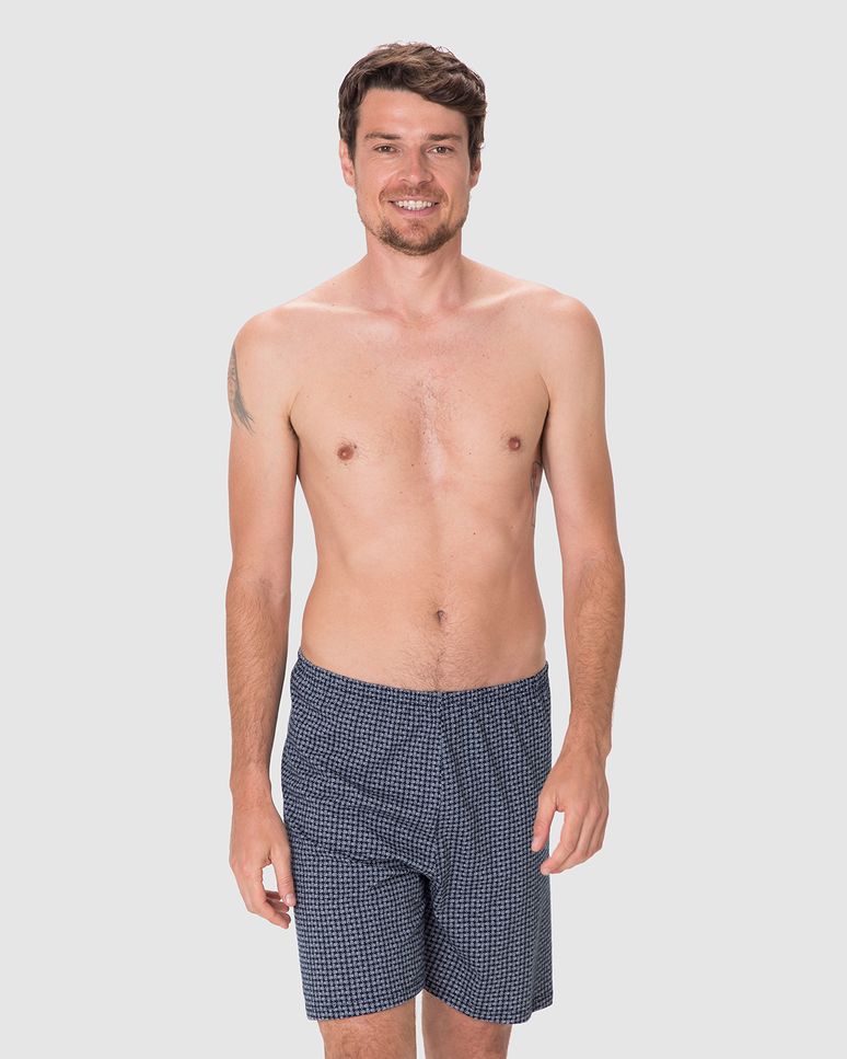 Shorts Masculino De Pijama Estampado Em Algodão