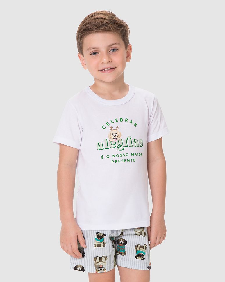Pijama Infantil Menino Celebrar Alegrias Em Algodão Malwee Kids
