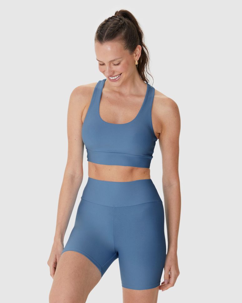 Top Nadador Esportivo Bojo Removível Em Malha Com Proteção UV50+