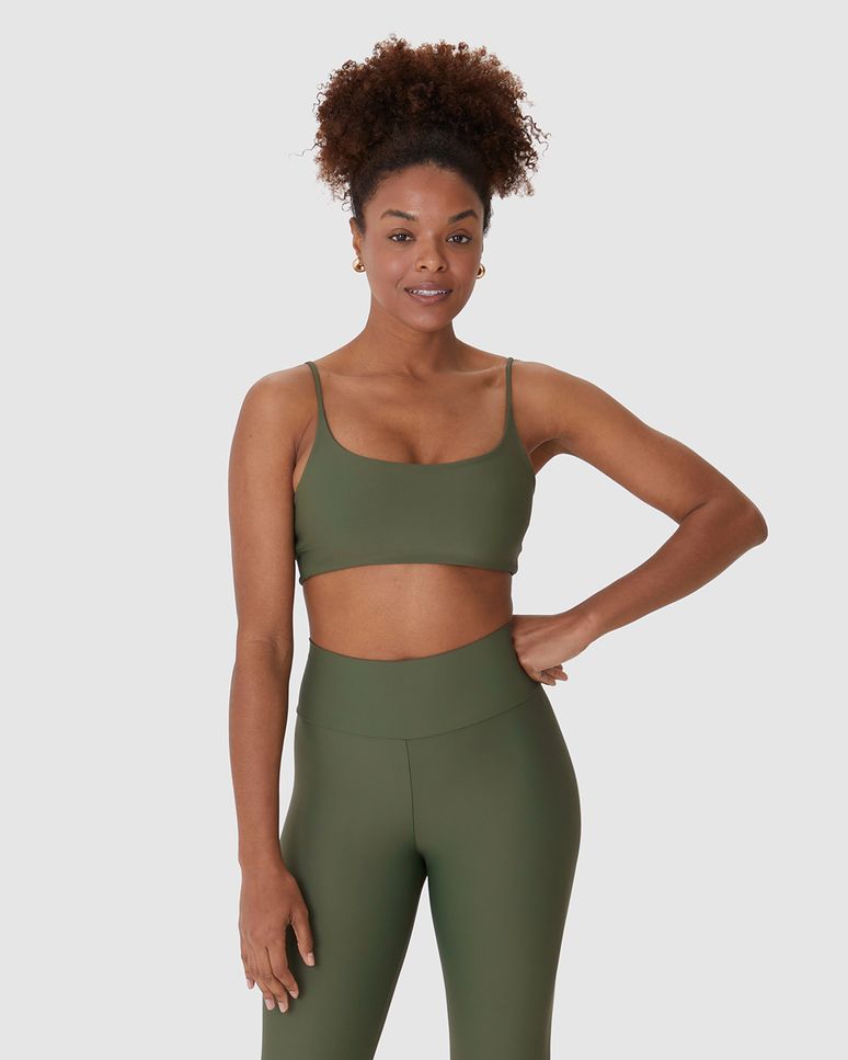 Top Regata Esportivo Alça Fina Bojo Removível Em Malha Dry E Proteção UV50+