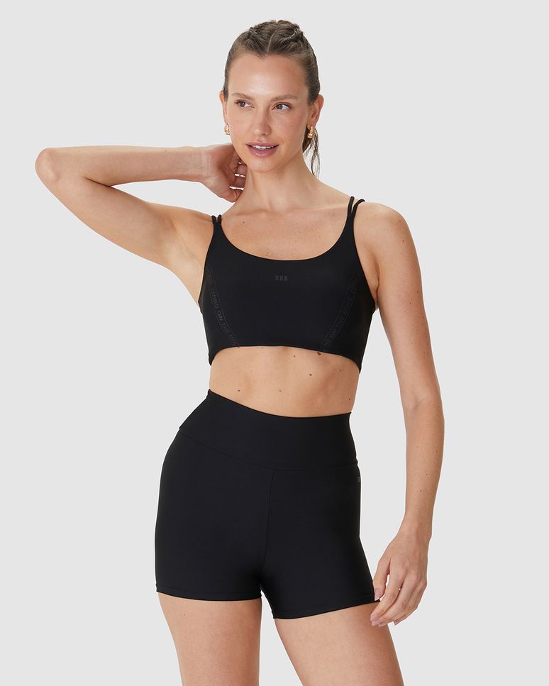 Top Regata Esportivo Alça Fina Dupla Em Malha Dry E Proteção UV50+