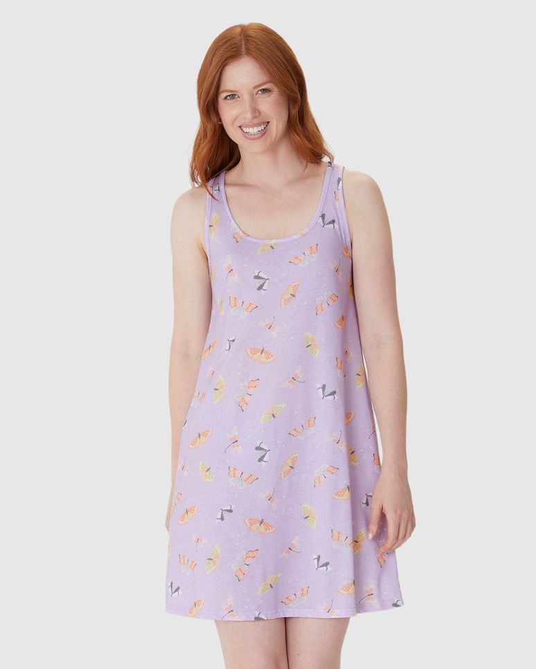 Camisola Feminina Slim Nadador Estampa Digital Em Algodão