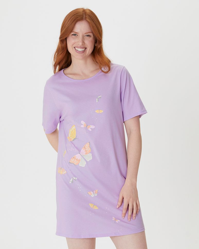 Camisola T-Shirt Feminina Com Estampa Em Algodão