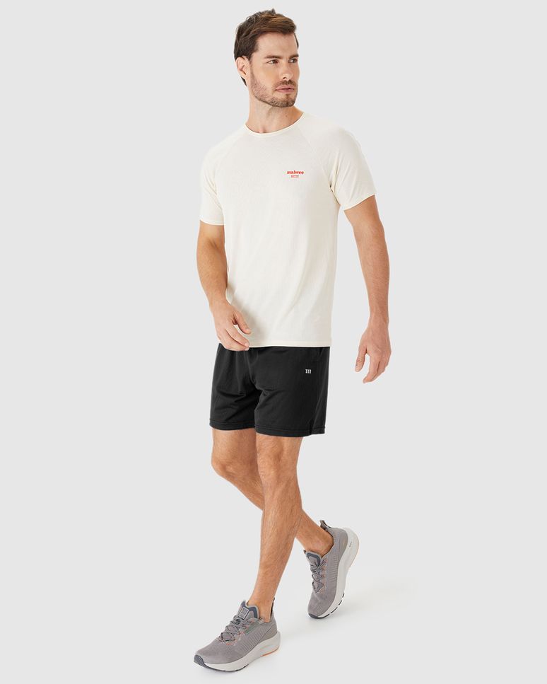 Bermuda Esportiva Masculina Dupla Cadarço Interno Funcional Em Malha Dry