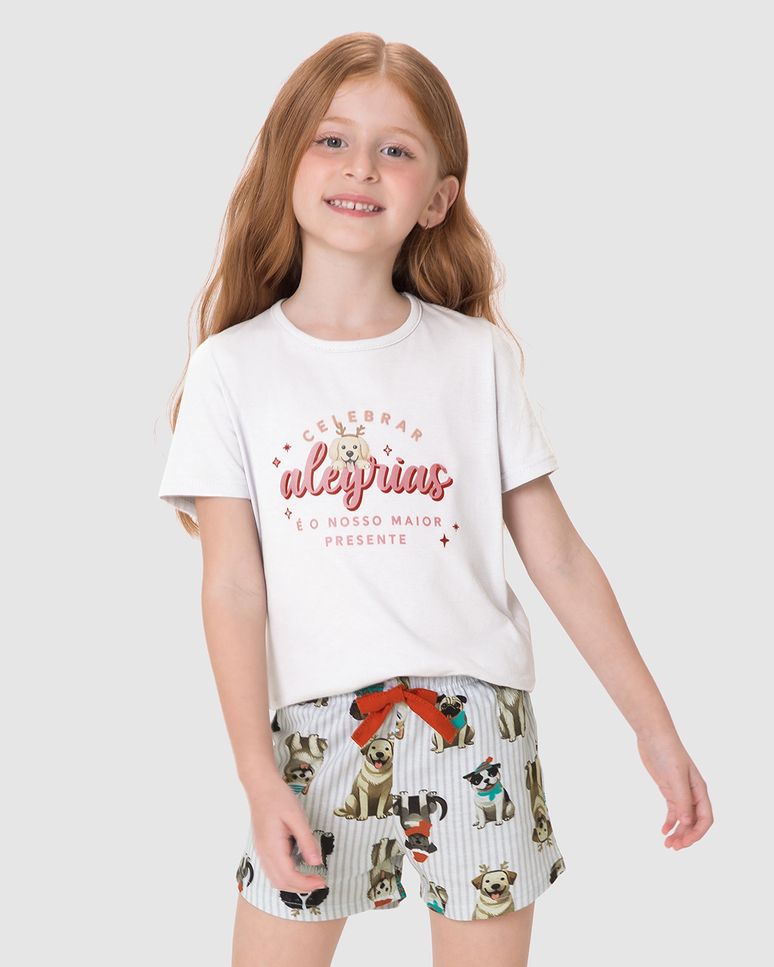 Pijama Infantil Menina Celebrar Alegrias Em Algodão Malwee Kids