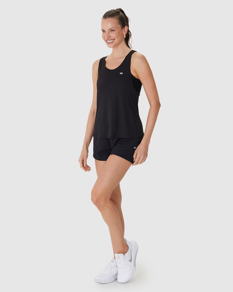 Regata Esportiva Feminina Alongada Torção Costas Malha Dry E Proteção UV50+ Malwee Active