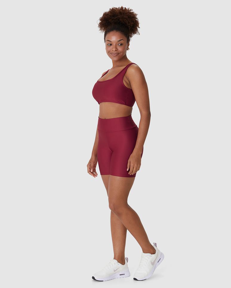 Top Regata Esportivo Decote Quadrado Bojo Removível Em Malha Stretch