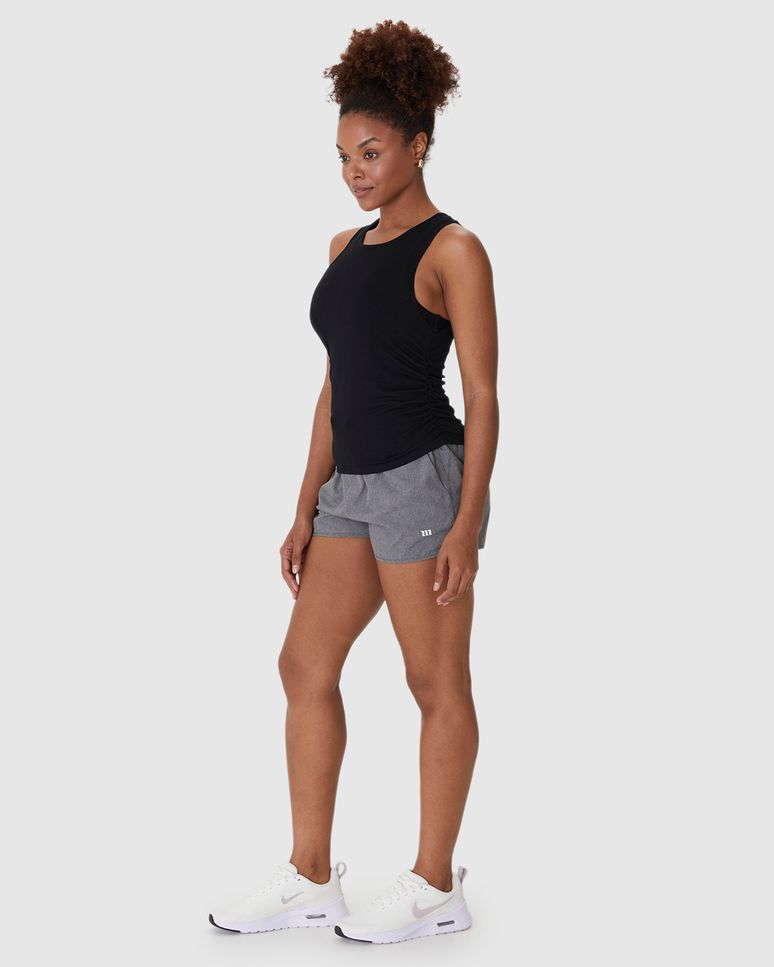 Regata Esportiva Feminina Franzido Lateral Em Viscose Stretch