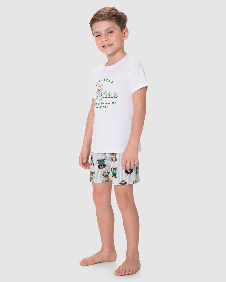 Pijama Infantil Menino Celebrar Alegrias Em Algodão Malwee Kids