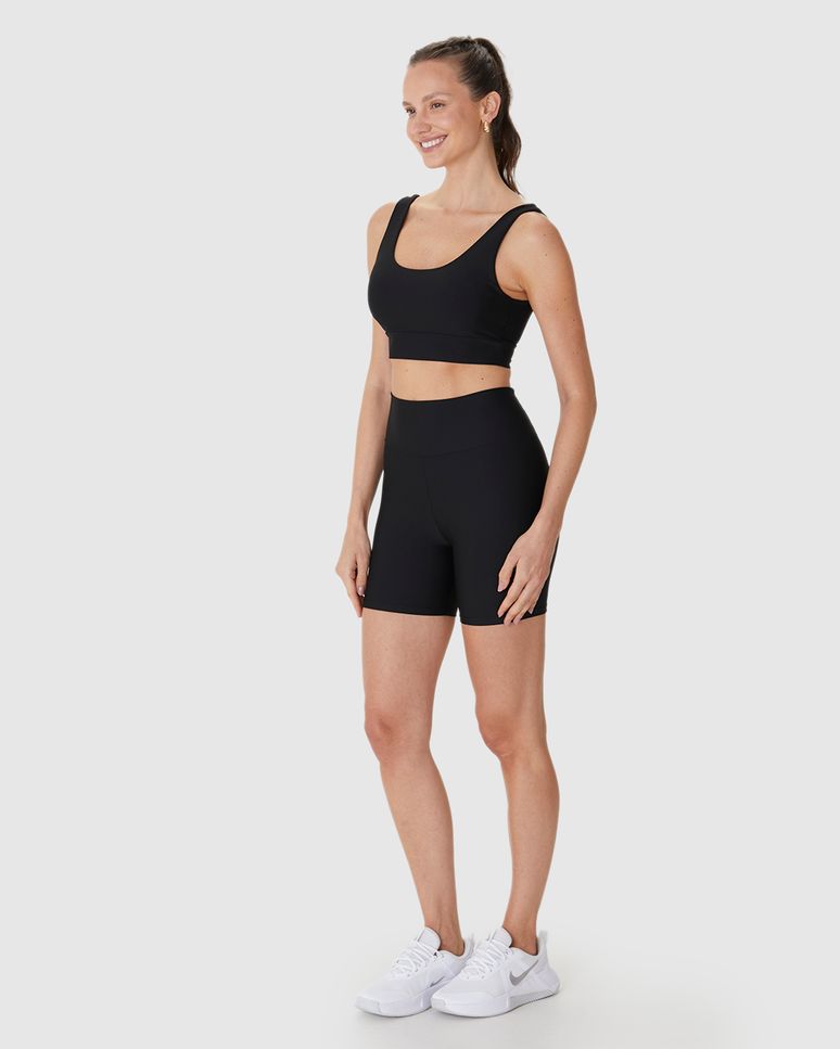 Shorts Esportivo Feminino Bolso Costas Em Malha Dry E Proteção UV50+