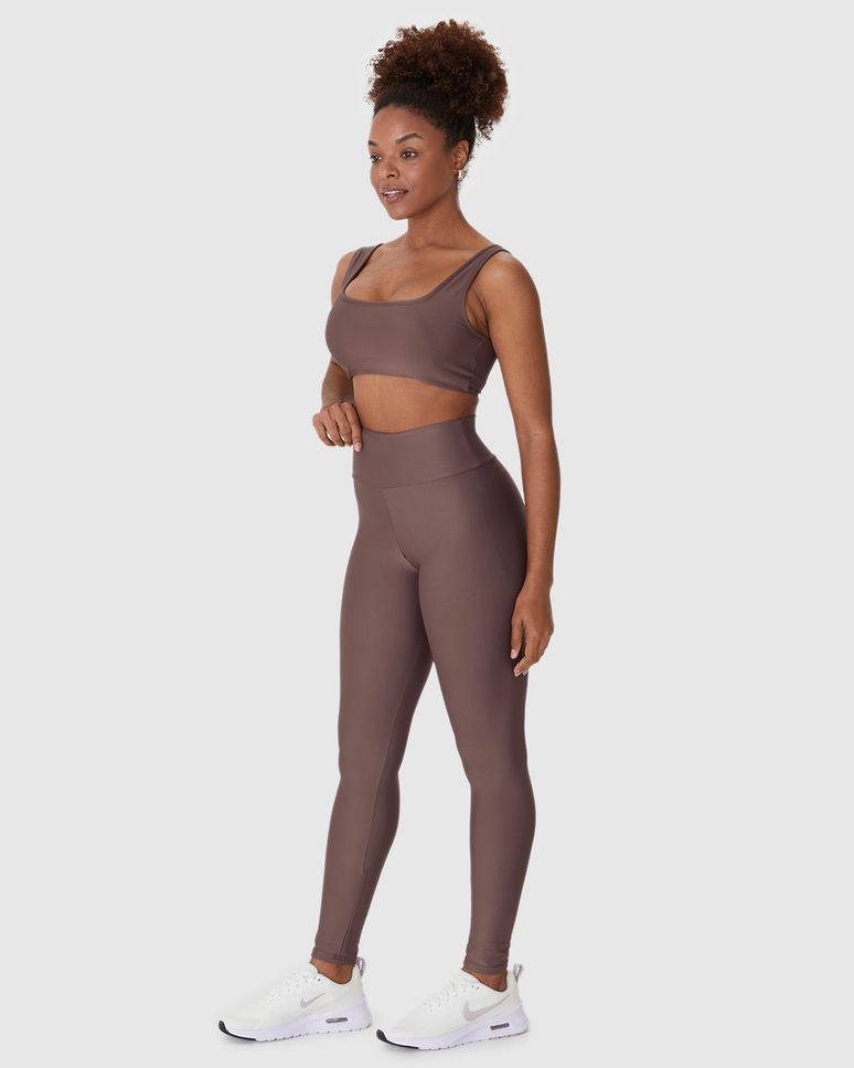 Calça Legging Esportiva Feminina Básica Em Malha Com Proteção UV50+ Malwee Active