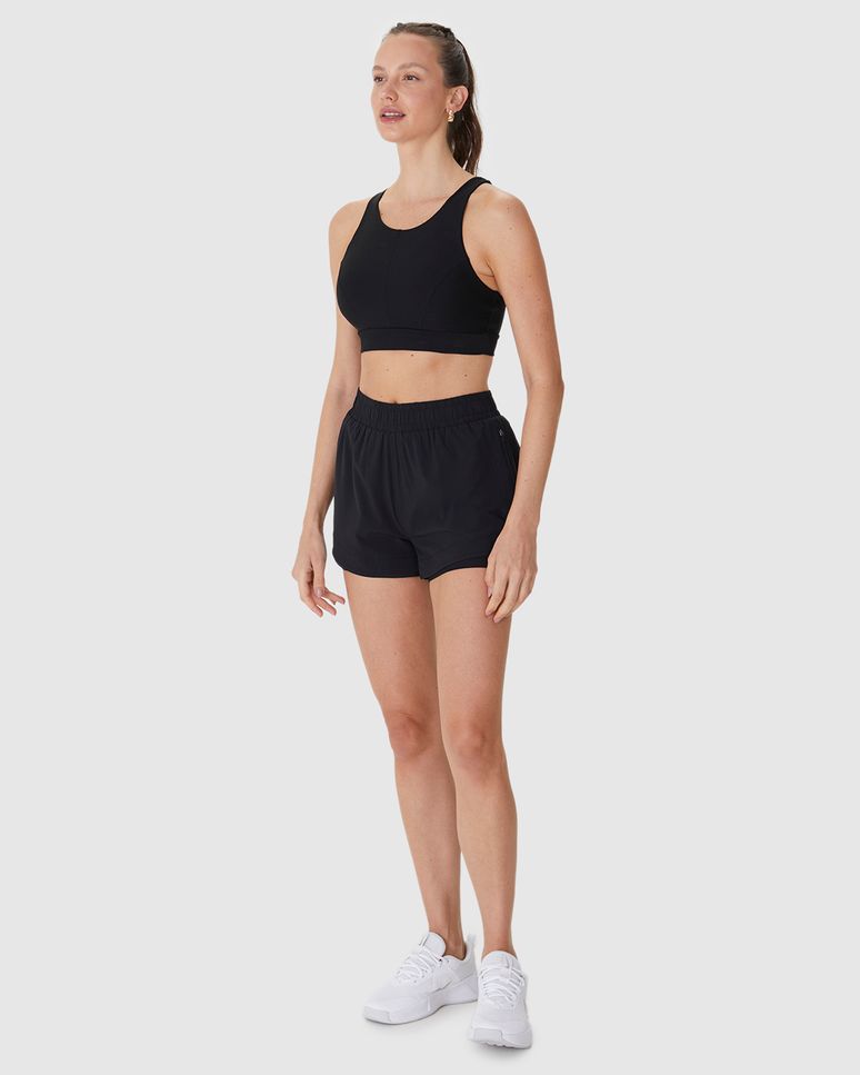 Top Halter Neck Esportivo Bojo Removível Em Malha Canelada
