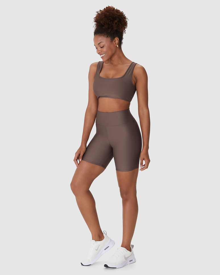 Top Regata Esportivo Decote Quadrado Bojo Removível Em Malha Stretch