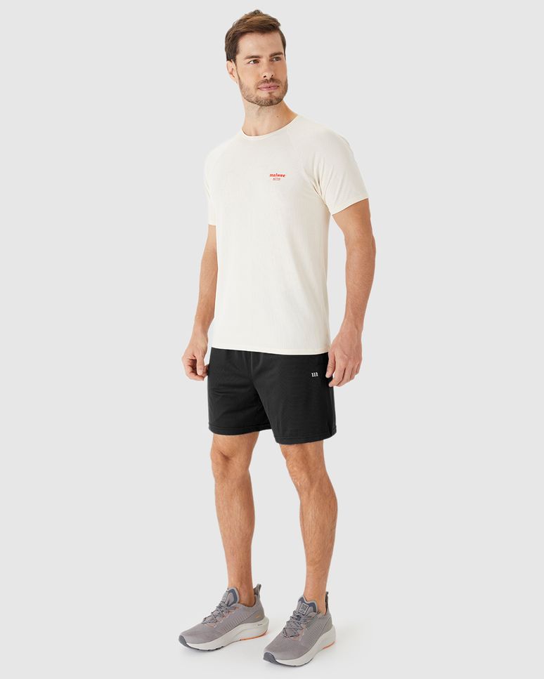 Bermuda Esportiva Masculina Dupla Cadarço Interno Funcional Em Malha Dry