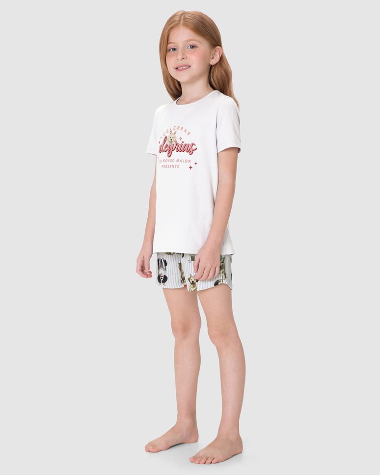 Pijama Infantil Menina Celebrar Alegrias Em Algodão Malwee Kids