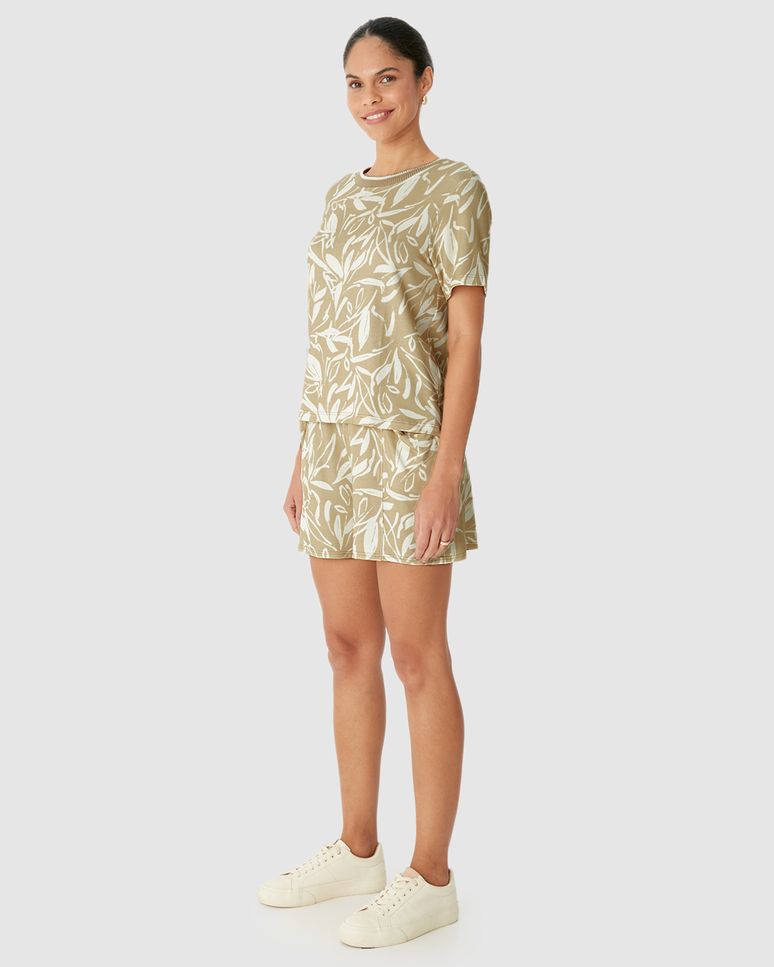 Blusa Feminina Estampada Decote Retilínea Em Moletinho De Viscose