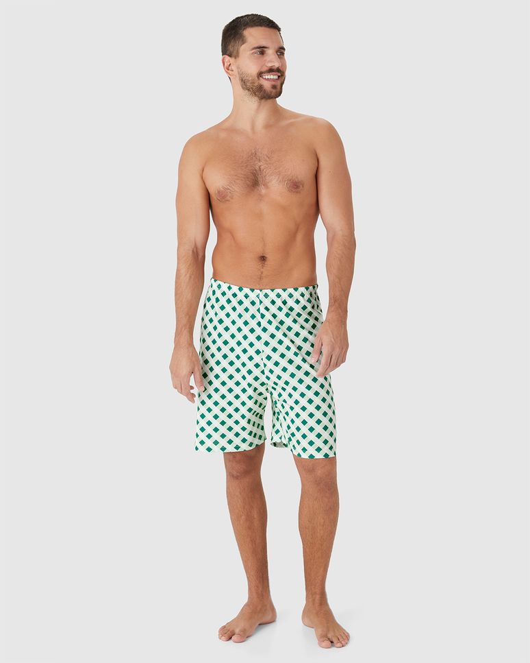 Shorts Masculino De Pijama Estampado Em Algodão