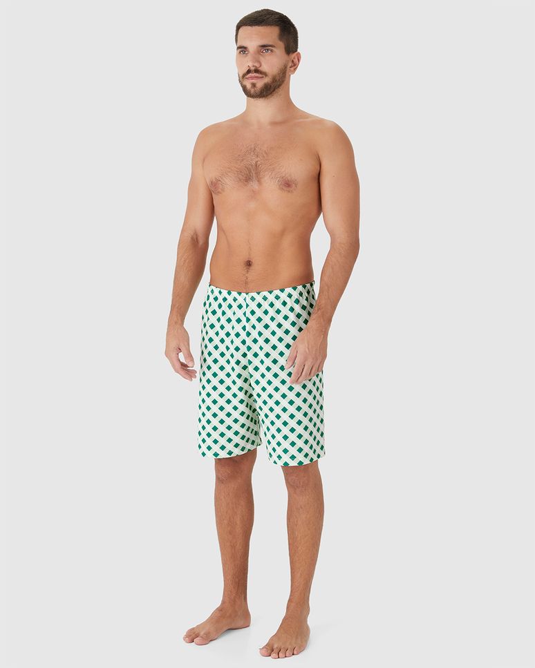 Shorts Masculino De Pijama Estampado Em Algodão