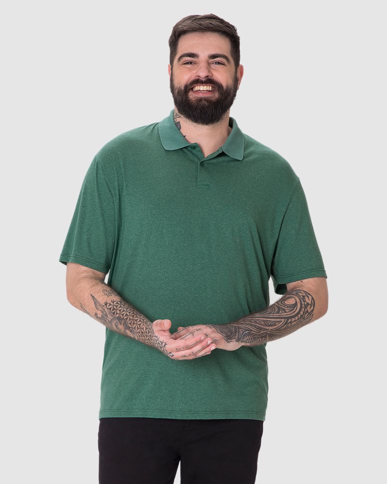 Camisa Polo Movimento Masculina Plus Size Gola Esporte Em Malha Anti Odor