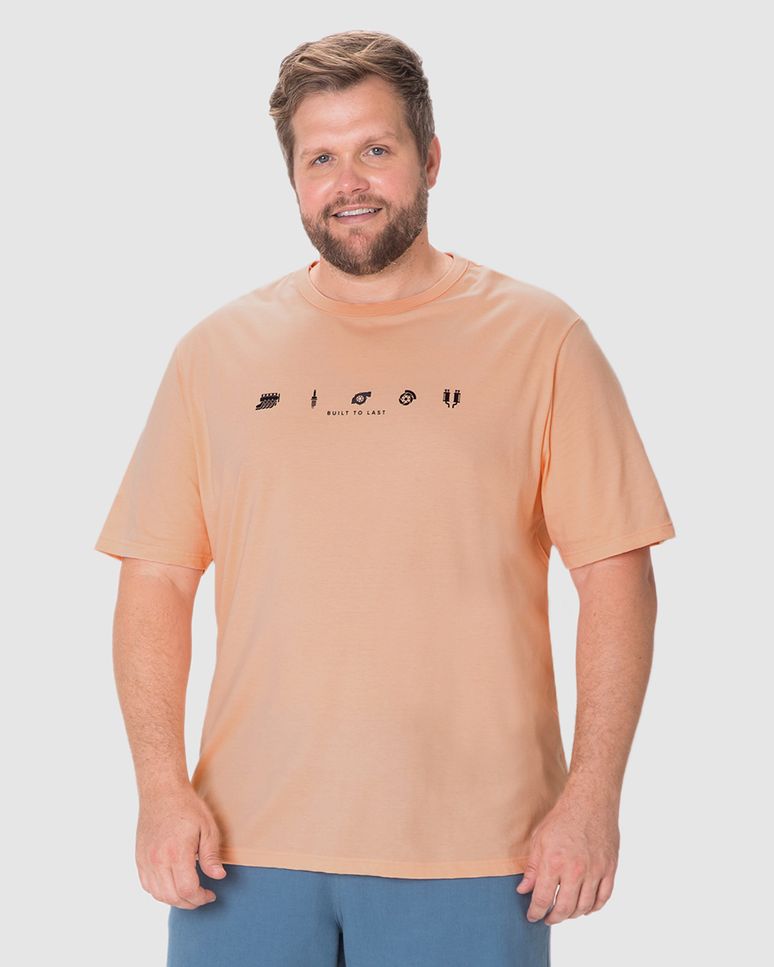 Camiseta Masculina Plus Size Estampa Built To Last Em Algodão