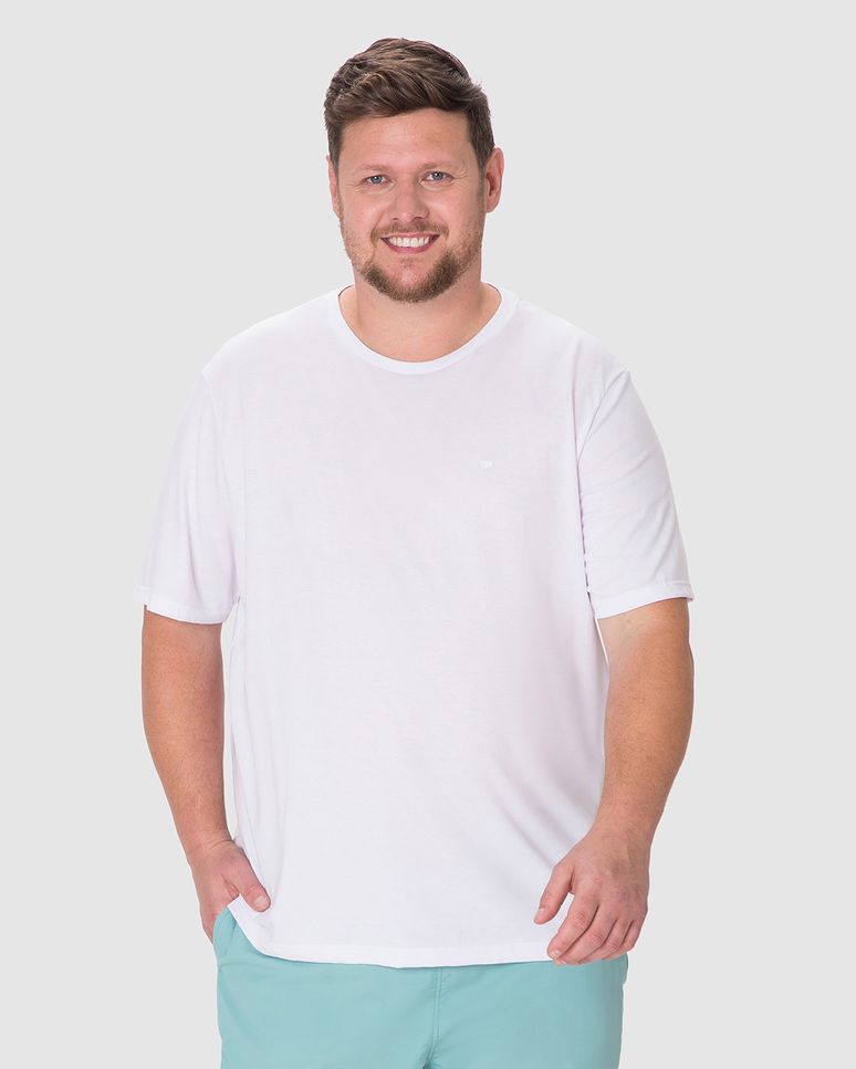 Camiseta Abraço Masculina Plus Size Em Malha Comfy Touch