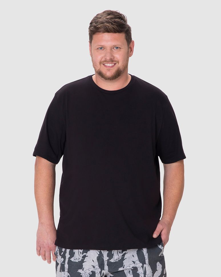 Camiseta Abraço Masculina Plus Size Em Malha Comfy Touch