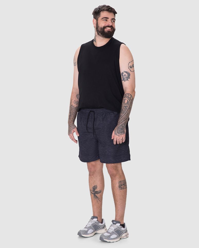 Shorts Masculino Plus Size Cós Com Cadarço Funcional Em Tafetá