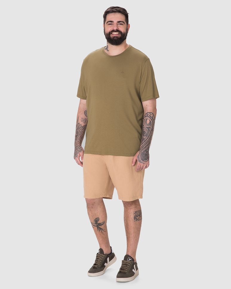 Camiseta Abraço Masculina Plus Size Em Malha Comfy Touch