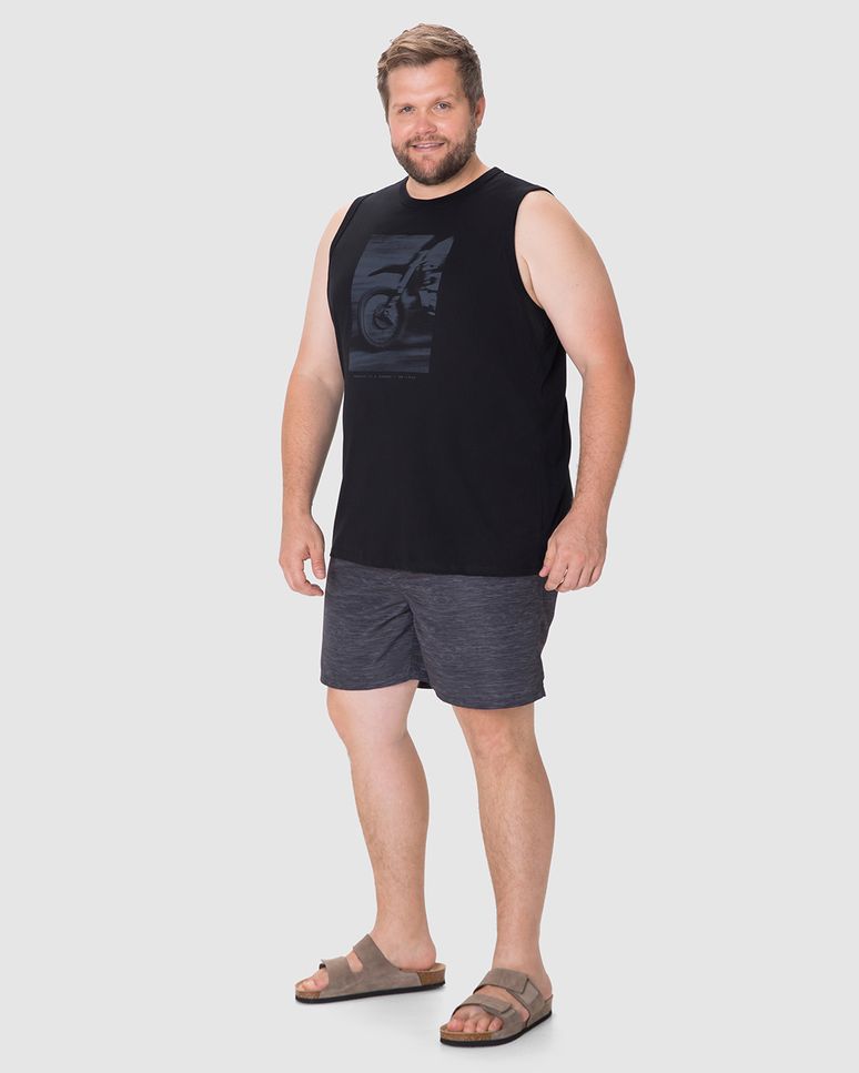 Regata Masculina Plus Size Estampa Memories Of A Summer Em Algodão