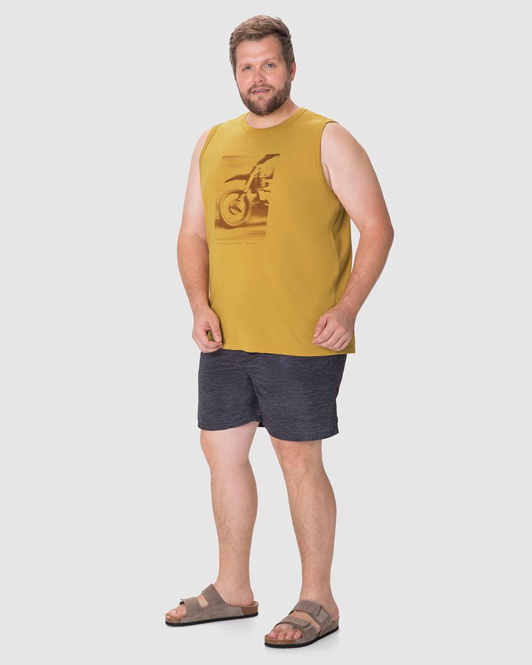 Regata Masculina Plus Size Estampa Adventure Co. Em Algodão