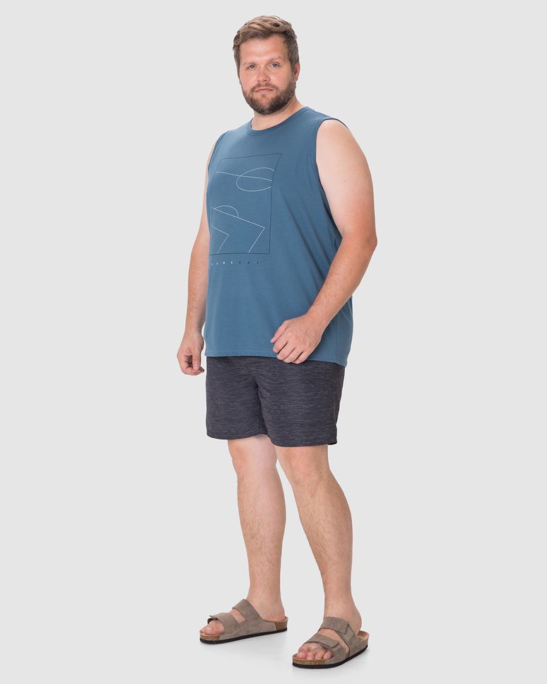 Regata Masculina Plus Size Estampa Game Day Em Algodão